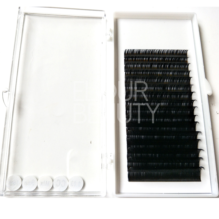 Premium soft Korean CC curl 0.03mm lash extensions london ED85